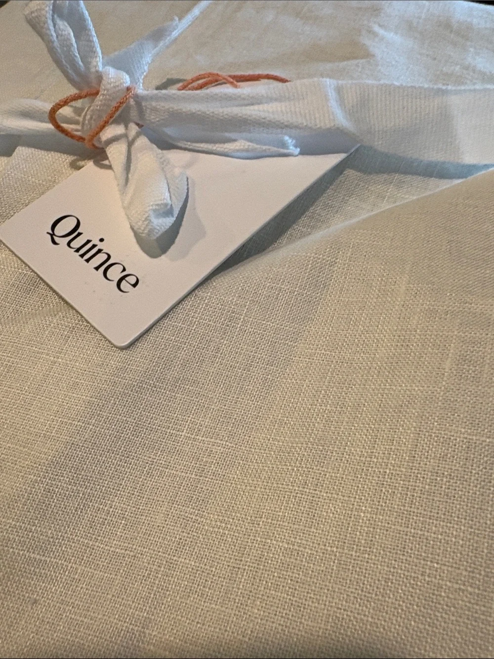 Quince European Luxe Linen Blackout Flax  curtain panel 96x96 (one panel) energy